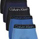 Calvin Klein Microfiber 5-Pack Boxer Briefs (Medium, Black/Silver)