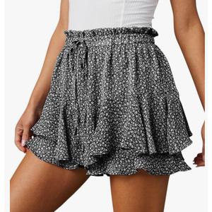 Aoudery Womens Summer Flowy Shorts Casual Boho Floral Skorts Ruffle Mini Skirts Running Tennis Chiffon Butterfly Shorts, XS Aoudery Womens Summer Flowy Shorts Casual Boho Floral Skorts Ruffle Mini Skirts Running Tennis Chiffon Butterfly Shorts, XS