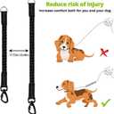 Long Dog Leash 100 FT: Heavy Duty Rope Leashes for Dogs Training with Swivel Lockable Hook Reflective Threads Bungee and Padded Handle - Dog Lead for Large Small Medium Dogs Outside Walking Hiking