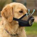 Evollax Dog Muzzle for Large Dogs Breathable Air Mesh Muzzle for Dog | Adjustable Mussels for Dogs Grooming | Muzzles to Prevent Biting Barking Chewing | Allows Panting and Drinking XL