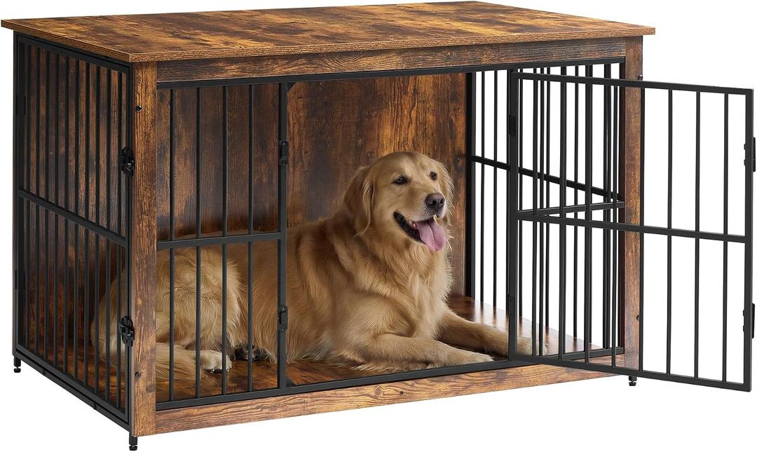 Feandrea 48" Dog Crate Furniture, Heavy-Duty Dog Kennel Side End Table, Size: 48.0"L x 29.0"W x 29.0"H