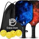 DULCE DOM Pickleball Paddles Set of 2/4 - USAPA Approved, Fiberglass Surface Pickleball Racket with 4 Indoor Outdoor Pickleball Balls and Pickleball Bag, Ideal Training Equipment Gift for Men & Women