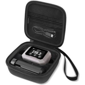 Carrying Case for Garmin Xero C1 Pro Chronograph Ballistic Range Shooting, Custom-Insert Storage Holder with Mesh Pocket for USB Cable, Charging Adapter (Black)