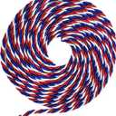 Red/White/Blue 4mm 3/16" Twist Cord – 10 Yards | Decorative Patriotic Trim for Crafts, Sewing, Gift Wrapping, and Home Décor