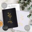 2 x XKDOUS 2 Pcs Wedding Vow Books for Her & Him Vows Book with Gold Foil Lettering, Lined Pages, Vow Starter Cards, His & Hers Writing Notebook for Wedding Day Ceremony Vows (Black+White)