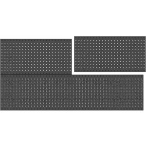 WALMANN Metal Pegboard Panels for Wall Tools Storage Pegboard for Garage, Workbench, Modular Peg Board Tool Organizer Board (Black 12"*24", Pack of 4)