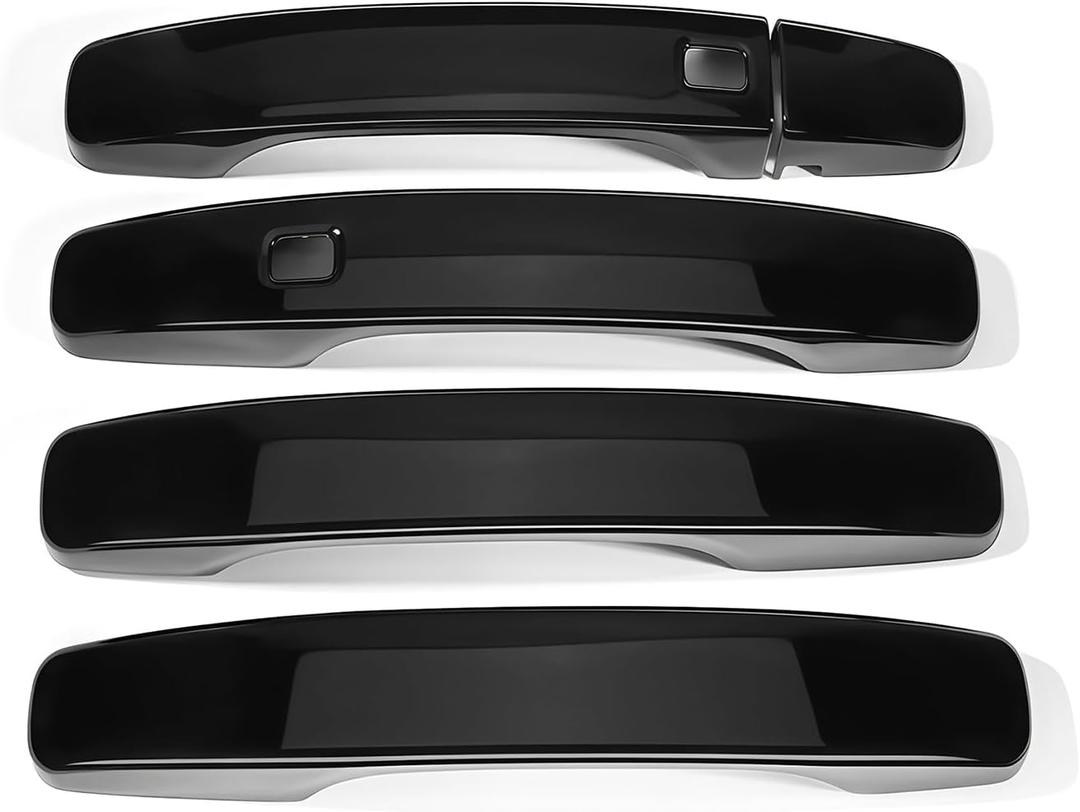 ABS Car Exterior Door Handle Cover Set Outside Door Handle Cover Compatible with Kia Soul GT 2020-2025 Accessories (Glossy Black Style, A)