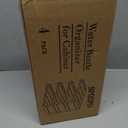 Stackable Water Bottle Organizer, Large Compartment Water Bottle Holder, 4 Tier Clear Water Bottle Organizer for Cabinet, Bottle Rack for Kitchen Organization and Storage - Hold 16 Bottles