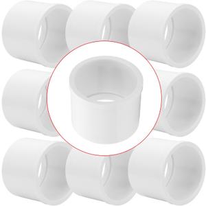 10Pack 1-1/2"x 1-1/4" PVC DWV Reducing Bush Adapter Pipe Fitting SCH40 PVC Reducer Bushing (Socket x Socket) PVC Pipe Reducing Bushing Fitting for Home Sewer Plumbing
