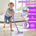 BLAXTEM 4-in-1 Toy Kids Vacuum that Works with Suction, Electric Toy Toddler Vacuum Cleaner for Children Boys & Girls,Toddlers Toys Cleaning Set for Pretend Play (Purple)