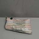 jinchan Striped Linen Kitchen Curtains 36 Inches Christmas Tier Curtains Farmhouse Modern Cafe Style Small Window Treatments Airy Light Filtering Rod Pocket for Living Room Bathroom 2 Panels Candy