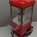 Nostalgia Vintage Hot-Air Popcorn Maker Machine - Makes Up to 12 Cups - Oil-Free - Healthier Popcorn - Classic Stand-Up Cart With Wheels - Includes Kernel Measuring Cup - Red