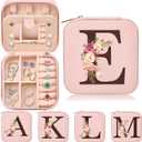 Inngeroo Mothers Day Mom Gifts from Daughter Son, Travel Jewelry Case Box Organizer Personalized Gifts for Mom Wife Women, Gift for Friend Sister Grandma Aunt, pink