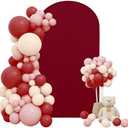 7.2FT Spandex Fitted Wedding Arch Cover Round Top Stand Covers Double-Side Chiara Cover Backdrop Cover for Wedding Birthday Party Ceremony Baby Shower Decoration(Burgundy)