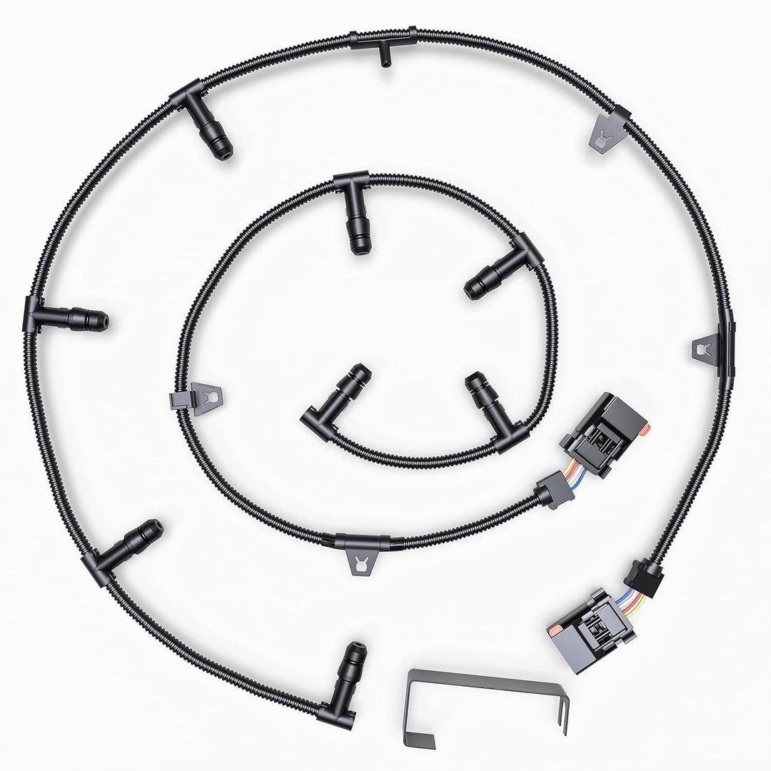 6.0 Glow Plug Harness Kit - Diesel Engine Injector Relay - Replaces Part 5C3Z-12A690-A,4C2Z-12A690-AB - Includes Right, Left Harness, & Removal Tool - Fit Ford F250 Super Duty, F350 & More - 2004-2010