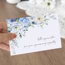 25 Funeral Thank You Cards with Envelopes and Matching Stickers, Watercolor Rose Designs Sympathy Card 4x6 inch for Funeral Family Friends Loved Ones