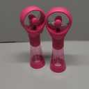 O2COOL 2 Pack Elite Battery Powered Handheld Water Misting Fans (Raspberry)