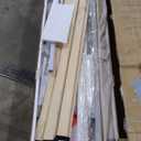 Rolanstar Bed Frame Full Size with Charging Station, Bookcase Headboard Bed with LED Light and Sliding Doors, Platform Bed with Wooden Slats, No Box Spring Needed, Noise Free, White