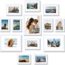 15 Pack Picture Frames Collage Wall Decor for Wall Hanging or Tabletop, Gallery Wall Frame Set for Family, Multi-Size Photo Frames Collage Including 3Pcs: 8x10, 6Pcs: 5x7, 6Pcs: 4x6, White