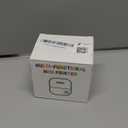 Mini Sticker Printer AHM2, Mini Thermal Printer with 3 Rolls Paper, Portable Bluetooth Inkless Print pods, Pocket Label Maker Suitable for Creative Kids DIY, Diaries, Photos, Study Notes -White