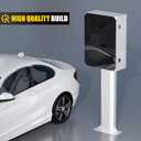 EV Charger Pedestal, Outdoor EV Charger Stand, Pedestal for Charging Station, Applicable to All Charging Case Styles, Floor Mounted, All Weather, Electric Vehicle Pile, Silver-Gray