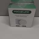 FOCUSLINE 100 Count White Plastic Plates 10 Inch, Disposable Heavy Duty Dinner Plates- Premium Hard Plastic Plates Fancy Disposable White Plates for Weddings, Parties and Events