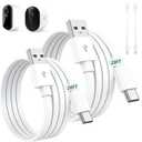 20FT Charging Cable Compatible with Arlo Essential 2K, Alro Essential 2nd Gen/(3rd Gen) , Arlo Pro 6,Arlo Pro/Pro2,Flat Charging Cable,Long Flat USB C Extension Cable with Micro USB Cord--2Pack