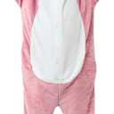 Kids Onesie Animal Costume Christmas Costumes Unisex One Piece Cosplay Suit for Boys and Girls (Pink)
