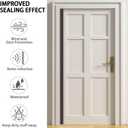 Hungbak Peel and Stick Door Seal Strip V-Shaped, Self Adhesive Draft Stopper Weatherstrip for Window Gaps, Dustproof, Waterproof, Soundproof & Thermal Insulation (Black, 19.7ft x 0.59in x 0.67in)