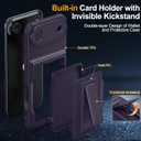 for iPhone Air Case Wallet with Card Holder (4-5Cards) +1 Privacy Screen Protector,[RFID Blocking][Kickstand][Military Drop Protection] Full Camera Protection Wallet Case for iPhone 17 Air