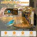 PALONE Smart Bird Feeder CameraSolar PoweredAnimal Watching Camera Wireless Outdoor, 1080P HD, 7W Solar Panel Species, House with 64G Card for Bird Lover