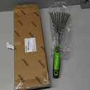 WORKPRO 16" Hand Rake, Heavy Duty Stainless Steel Garden Rake with Soft Handle, Small Garden Hand Tool for Gardening, Cultivating, Loosening Soil & Spreading Mulch, Flower Beds