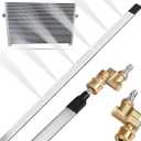 39" Radiator Cleaning Wand, 4500 PSI Stainless Steel Car Truck Power Washer Wand Radiator Flush And Cleaner Tool with 25 Fan Nozzles, w/Pressure Washer Gun Adapter for Cars,rucks,RVs,Heavy Equipment