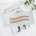 30 PCS White French Tip Press on Nails Medium Short Square Nails,SXVME Fake Nails Glue on Nails Short,Acrylic Nails False Nails,Stick on Nails Gel Nails Press ons