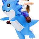 Stegosaurus Inflatable Axolotl Costume for Kids Halloween Costumes Kid Blow Up Costume Ride on Axolotl Costumes for Boys Girls Cosplay Party
