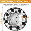 8 Lugs Wheel Center Caps Hub Caps Compatible with Chevy Silverado 2500 3500 Epress Van Set of 4 OEM Replacement Chrome Auto Hub Covers, Easy Bolt On - Fits 16" Inch Wheel Rims Caps