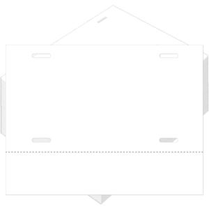 100 Pcs Temporary Paper Tags Blank License Plates 8.5 x 11 Inches Printable Tear Resistant Waterproof Tags Only Compatible with Laser Printers for Car Dealers (1 Perf / 5 Mil)