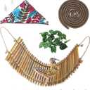 Reptile Climbing Bridge, Bamboo Lizard Ladder Bridge Bearded Dragon Hammock Lizard Lounger Hanging Terrarium Vines Decor Reptiles Habitat Tank Accessories for Gecko Chameleon(4PCS)