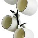 Coffee Mug Tree, Mug Holder for Countertop, Cups Storage Rack, Mugs Stand for Coffee Bar Decor & Home Kitchen Organizer (Brown Black / Round)