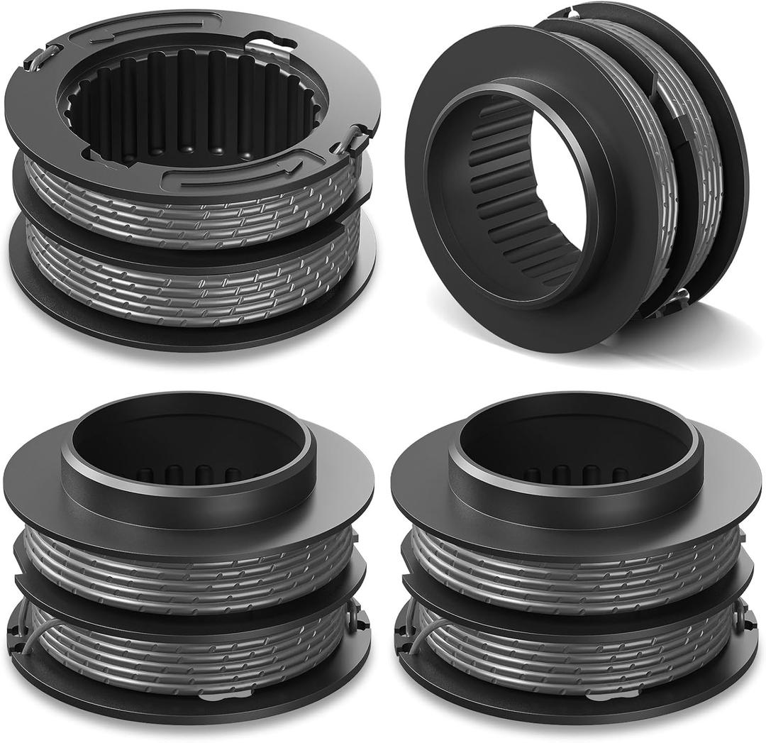 YWTESCH SB00L00 0.080" Dual line Weed Wacker String Fit for Greenworks String Trimmer, 4 Pack String Trimmer Refills Auto-Feed Replacement Spool Compatible with Greenworks 80V 60V Trimmer
