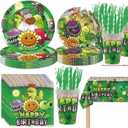 141pcs Zombies Birthday Tableware Decorations Party Plates Cups Soccer Theme Napkins Beach Ball Tablecloth for Soccer Party Decoration (Zombies)