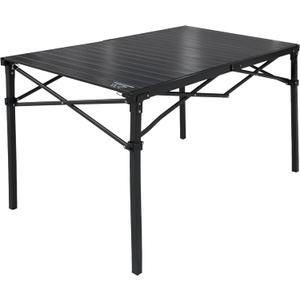 Heavy-Duty Roll-Top Table for Camping (Large) - Portable Aluminum-Top Folding Table with Steel Frame by Caddis Sports