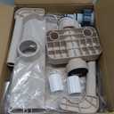 Pool Fountain for Above Ground Pools, Swimming Pool Waterfall Fountain, Smooth Flowing Pool Waterfall for Relaxation, Fits 1.2" to 4.7" Above-Ground Pool Frames (Beige)