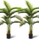 5FT Artificial Palm Tree with Planter Pot, Faux Floor Plants for Living Room Decor, Decoration for Artificial Plant Indoor, Indoor and Outdoor Fake Plants for Home Bedroom Kitchen Decor