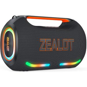 ZEALOT Upgrade 350W Max Loud Wireless Outdoor Bluetooth Speaker, OTG, Custom Sound APP, Dual Pairing, XBass, 48000mAh, Outdoor Waterproof Speaker for Beach, Live Stream, Travel and Party