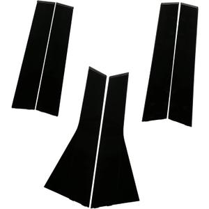 6Pcs Door Window Pillar Posts Trim Cover Left&Right B Pillar C Pillar Molding Applique Kit Glossy Black Compatible with 2011-2021 Jeep Grand Cherokee