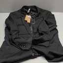 PJ PAUL JONES Mens Blazer One Button Solid Sport Coat Casual Notch Lapel Fashion Suit Jacket Black M