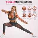 RENRANRING Figure 8 Fitness Resistance Bands with Handles - Exercise Tube Band Set of 3 for Arm and Shoulder Stretch, Rope 8 Word Elastic for Women and Men