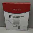 9" Wall Mounted Lighted Makeup Mirror, 3000mAh Rechargeable Double Sided 1X/10X Magnifying Mirror with Hook, 3 Color Lights Dimmable 360 Rotation Vanity Mirror for Bathroom (Chrome-oval)