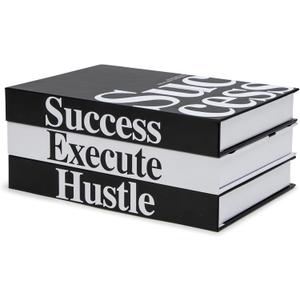 TwoDays Motivational Office Decor: Modern Decorative Books (Set of 3), 6.7 x 9.8 x 1.4 inches